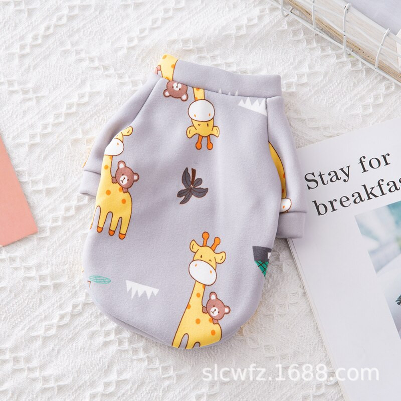 Pliušinis megztinis šunų džemperis mažiems šunims Daugiaspalvis žieminis šiltas naminių gyvūnėlių drabužis Mielas animacinis kačių šuniuko drabužis Čihuahua taksas