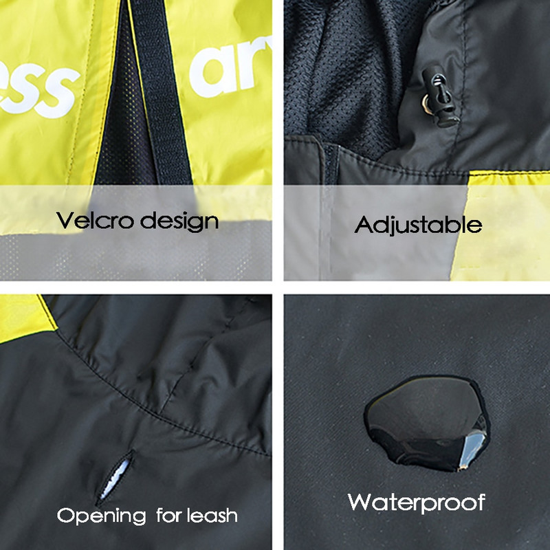 Lemmikloomakoera veekindel mantel Koera nägu Lemmikloomarõivad Välisjope Koerte vihmamantel Helkurriided väikestele ja keskmistele suurtele koertele