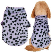 Flísové oblečenie pre psov pre malé a stredné psy, teplá zimná bunda s leopardím vzorom, oblečenie pre šteniatka a mačky pre psov, mikiny s kapucňou