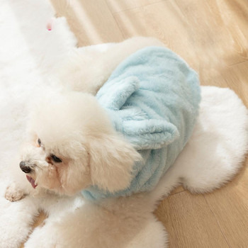 Stiilne, armas küülikukõrva koeramantel Lemmikloomarõivad Pehme tekstuur Hoiab soojas