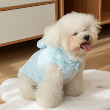 Stiilne, armas küülikukõrva koeramantel Lemmikloomarõivad Pehme tekstuur Hoiab soojas