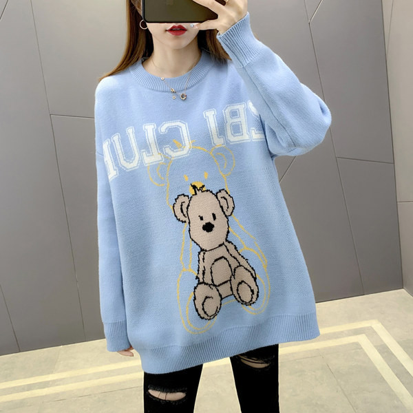 Moteriškas megztinis - nėščiosioms su siuvinėjimu