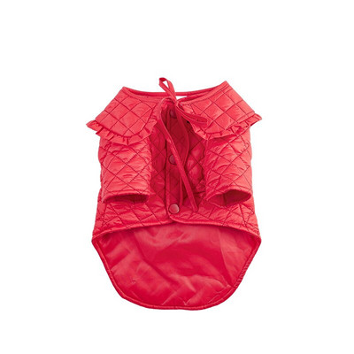 Koerad Talvejope Punane Uusaasta Kassirõivad Kaelarihm Eemaldatav Lemmik Paks Kasukas Prantsuse buldog Puuvillapolsterdatud jope FB1 FB2