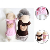 Jachetă cu glugă pentru câine, drăguț de iarnă, de lungă durată, cu închidere cu butoane Îmbrăcăminte pentru animale de companie rezistentă la uzură pentru toamnă