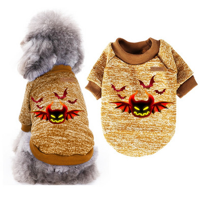 Haine pentru câini Pulover Hanorace pentru câini Model cu temă de Halloween Tricou pentru câini Teddy Chihuahua Pulover Hanorac Costume de petrecere de vacanță