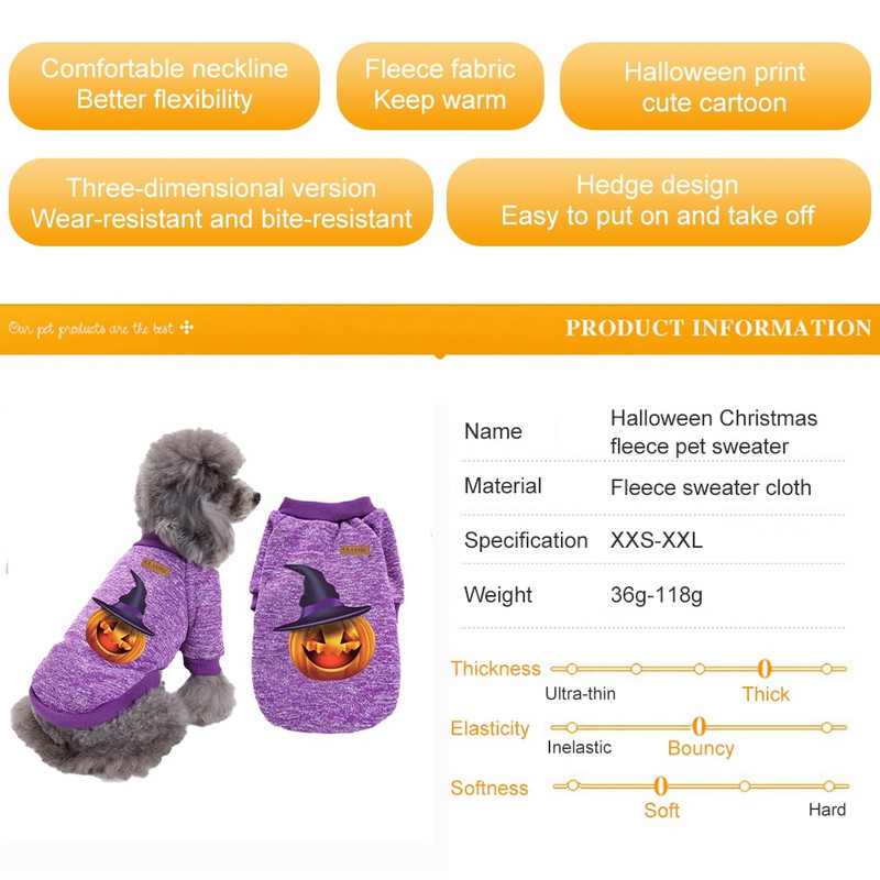 Oblečenie pre psov, sveter, mikiny s kapucňou pre psov s halloweenskou tematikou, tričko pre psov s plyšovým motívom a čivavou, mikina, kostýmy na sviatočnú párty