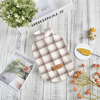 Lemmiklooma talvejope ruuduline mantel vest kutsika kostüüm Yorkshire pomeranian Shih tzu malta bichon puudli šnautser koera riietus XL