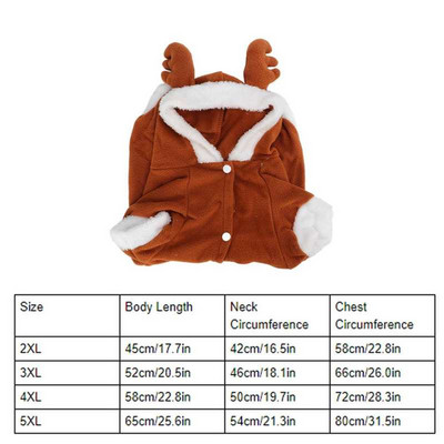 Naminių gyvūnėlių žieminiai drabužiai Mieli stilingi briedžio dizaino rudeninis žiemos storas šunų gobtuvas šiltas paltas vidutinio dydžio šunims augintiniams