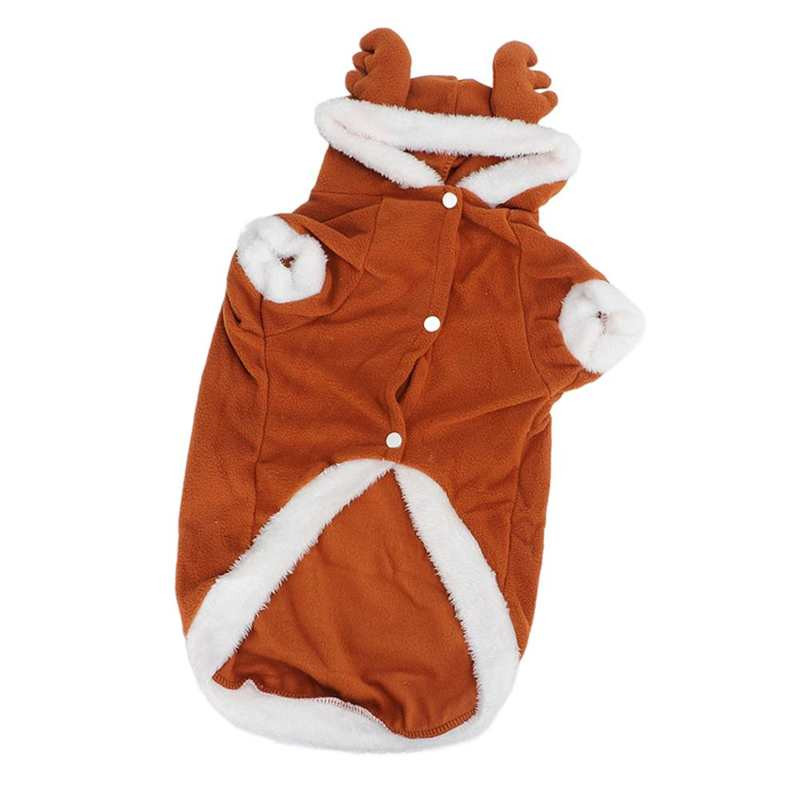 Naminių gyvūnėlių žieminiai drabužiai Mieli stilingi briedžio dizaino rudeninis žiemos storas šunų gobtuvas šiltas paltas vidutinio dydžio šunims augintiniams