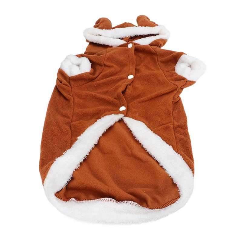 Naminių gyvūnėlių žieminiai drabužiai Mieli stilingi briedžio dizaino rudeninis žiemos storas šunų gobtuvas šiltas paltas vidutinio dydžio šunims augintiniams