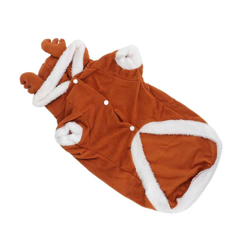 Naminių gyvūnėlių žieminiai drabužiai Mieli stilingi briedžio dizaino rudeninis žiemos storas šunų gobtuvas šiltas paltas vidutinio dydžio šunims augintiniams