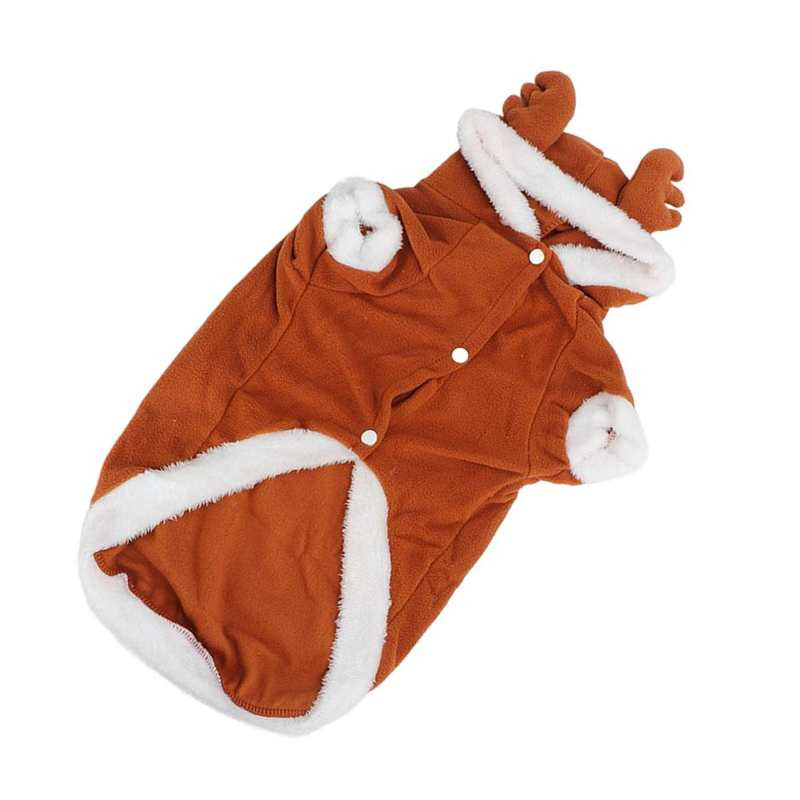 Naminių gyvūnėlių žieminiai drabužiai Mieli stilingi briedžio dizaino rudeninis žiemos storas šunų gobtuvas šiltas paltas vidutinio dydžio šunims augintiniams