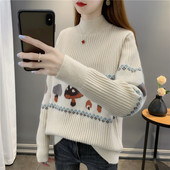 Dámsky sveter pre tehotné ženy - s výšivkou