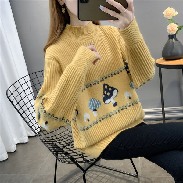 Dámsky sveter pre tehotné ženy - s výšivkou