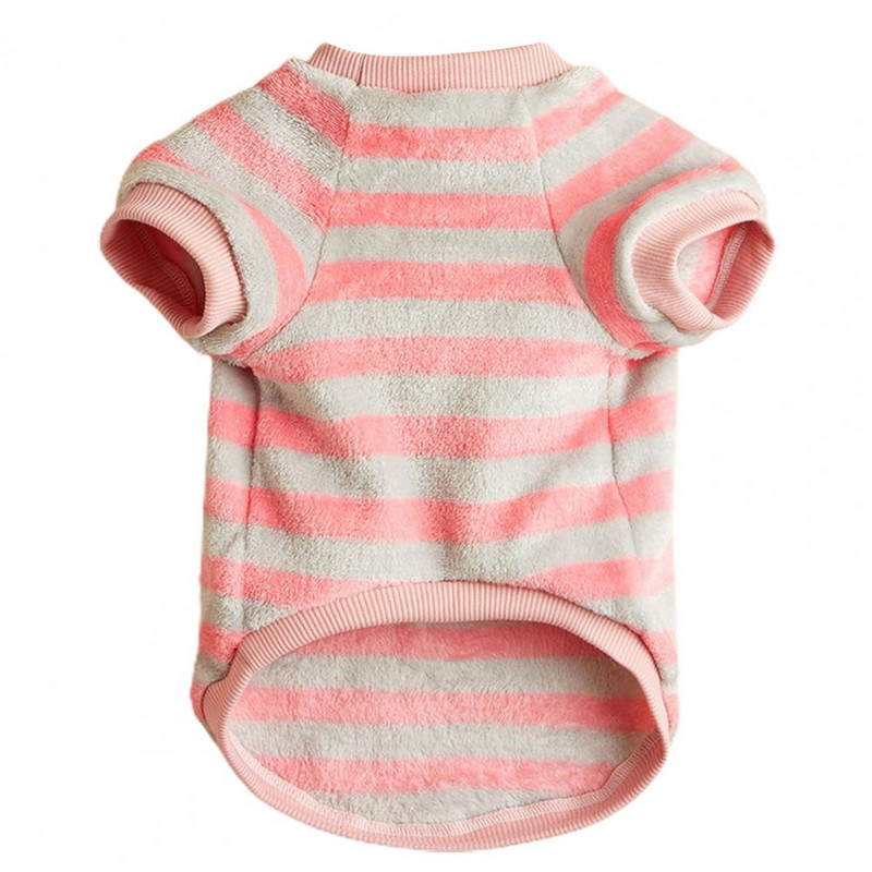 Vynikajúce oblečenie pre domáce zvieratá, teplý ružový sveter pre šteniatka, zimný sveter pre šteniatka s dvoma nohami
