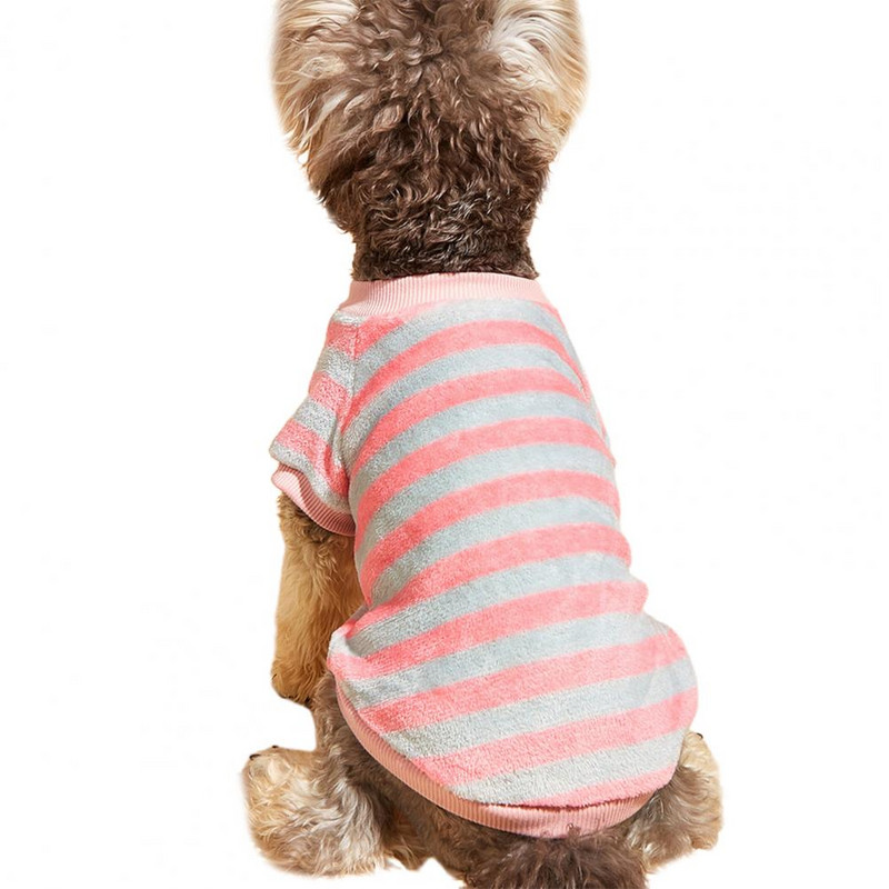 Vynikajúce oblečenie pre domáce zvieratá, teplý ružový sveter pre šteniatka, zimný sveter pre šteniatka s dvoma nohami