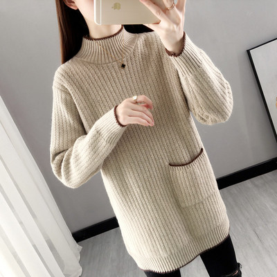 Dámsky sveter pre tehotné ženy s vreckom