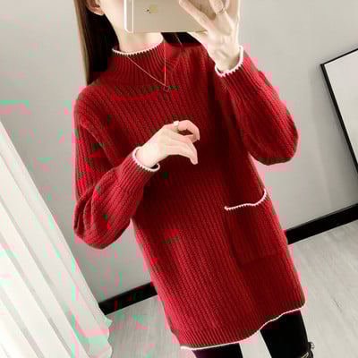 Dámsky sveter pre tehotné ženy s vreckom