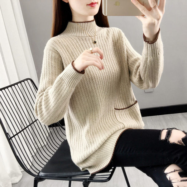 Dámsky sveter pre tehotné ženy s vreckom