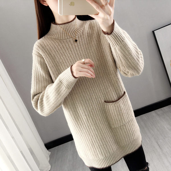 Dámsky sveter pre tehotné ženy s vreckom