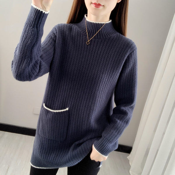 Dámsky sveter pre tehotné ženy s vreckom