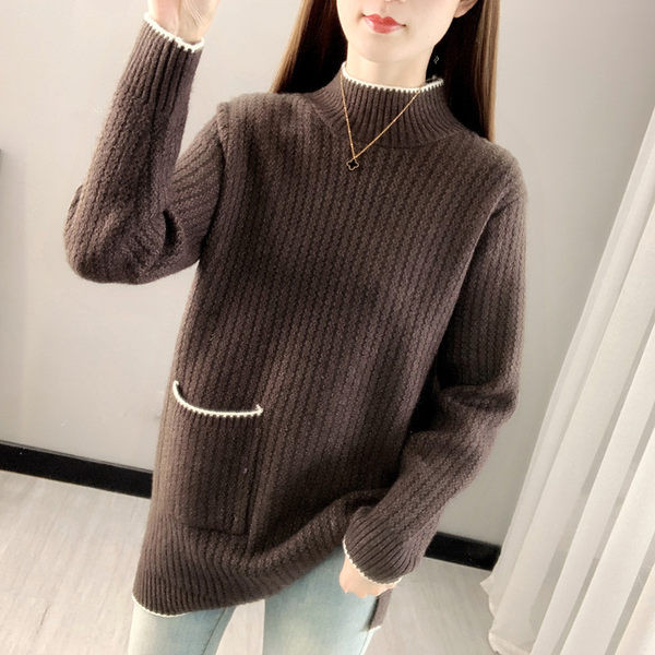 Dámsky sveter pre tehotné ženy s vreckom