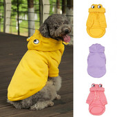 Φόρεμα από πολυεστέρα για κατοικίδια Μπλουζάκι για σκύλους που φουσκώνει κατά της πτώσης Μαλακό με δύο πόδια Keep Warm Φούτερ για κατοικίδια σε στυλ κινουμένων σχεδίων για το χειμώνα