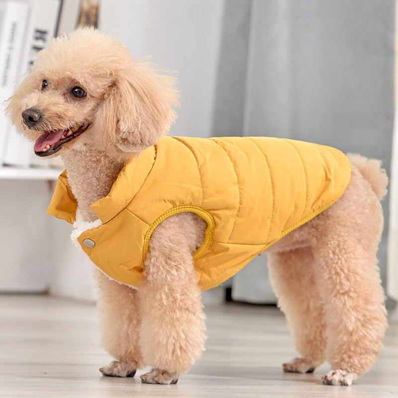 Zimné oblečenie pre psov, flísová bunda s podšívkou z cottonu, teplý kabát pre šteniatka, nepremokavá bunda, oblečenie pre malých a stredných psov, kostým pre psov