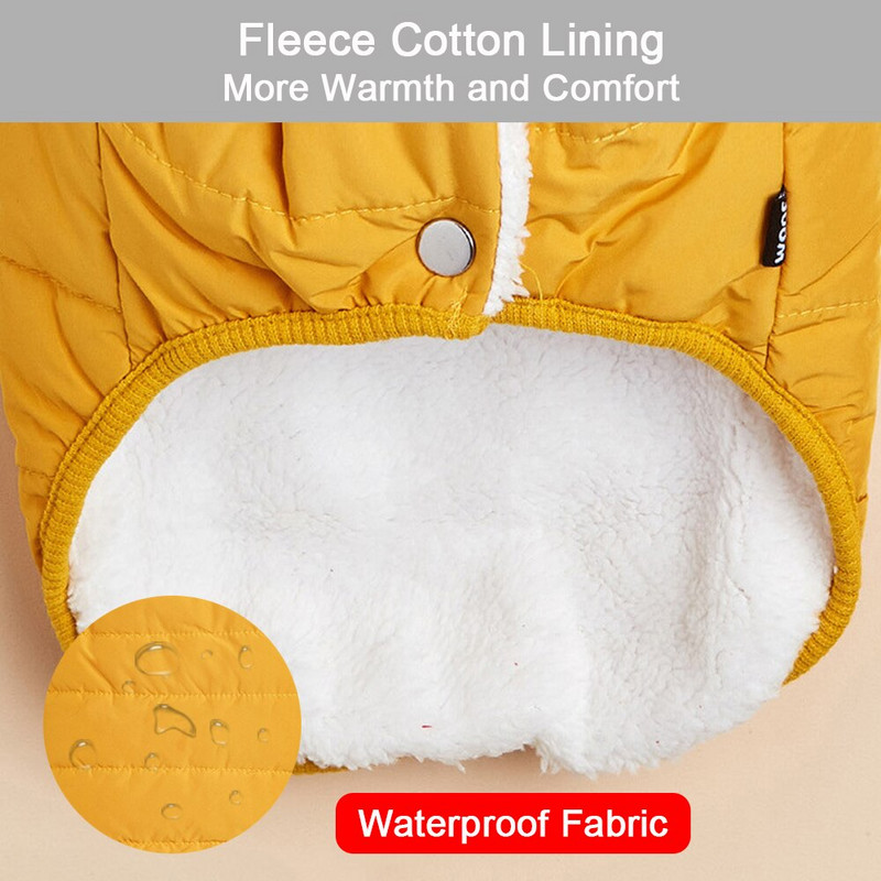 Zimné oblečenie pre psov, flísová bunda s podšívkou z cottonu, teplý kabát pre šteniatka, nepremokavá bunda, oblečenie pre malých a stredných psov, kostým pre psov