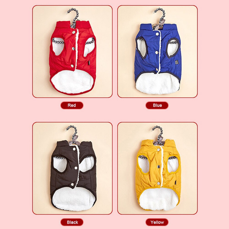 Zimné oblečenie pre psov, flísová bunda s podšívkou z cottonu, teplý kabát pre šteniatka, nepremokavá bunda, oblečenie pre malých a stredných psov, kostým pre psov