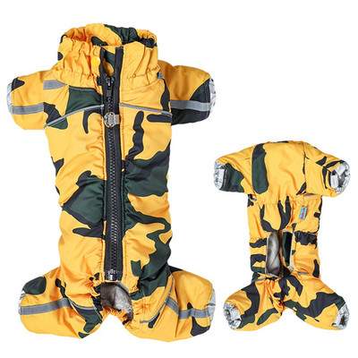 Rūbai šunims Žieminiai vandeniui atsparūs maži šunų kombinezonai šviesą atspindintis kombinezonas naminiams gyvūnėliams rusiško stiliaus vyriško/moteriško šuns kailis sniego kostiumas storas šiltas