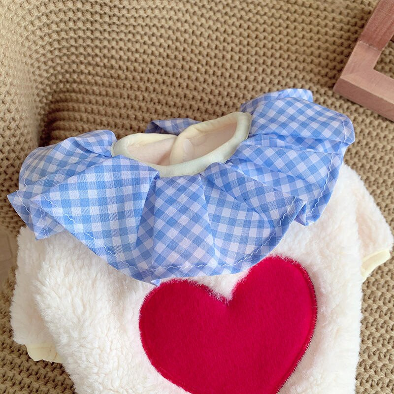 Srdcová mikina s kapucňou pre domáce zvieratá, oblečenie pre psov, zahusťovacie oblečenie pre psy, super malé, roztomilé čivavy, potlač, jeseň, zima, teplé biele, chlapčenské maskoty