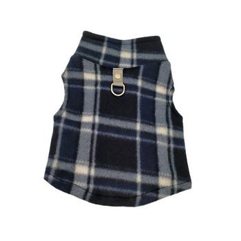 Šunų marškinėliai Britų stiliaus languoti šilti vilnos storo palto rūbai augintiniams su traukiamuoju žiedu, skirti mažo ir vidutinio šuniuko čihuahua drabužiams