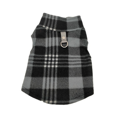 Šunų marškinėliai Britų stiliaus languoti šilti vilnos storo palto rūbai augintiniams su traukiamuoju žiedu, skirti mažo ir vidutinio šuniuko čihuahua drabužiams