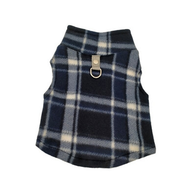 Šunų marškinėliai Britų stiliaus languoti šilti vilnos storo palto rūbai augintiniams su traukiamuoju žiedu, skirti mažo ir vidutinio šuniuko čihuahua drabužiams