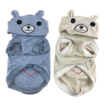Oblečenie pre domáce zvieratá, kostým pre psov s medveďmi a vzorom lásky, zimné oblečenie pre psov, bavlnený kabát pre šteniatka, mikiny s kapucňou, pyžamo