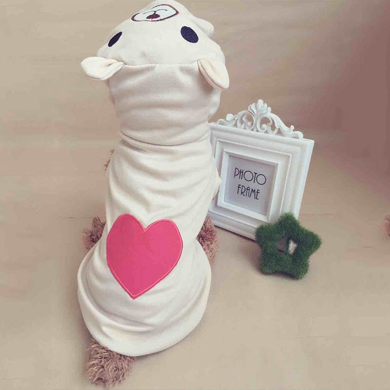 Oblečenie pre domáce zvieratá, kostým pre psov s medveďmi a vzorom lásky, zimné oblečenie pre psov, bavlnený kabát pre šteniatka, mikiny s kapucňou, pyžamo