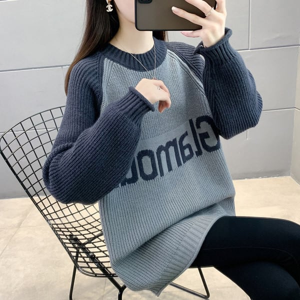 Dámsky sveter pre tehotné ženy s nápisom