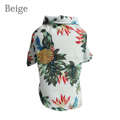 Καλοκαιρινά ρούχα για σκύλους κατοικίδιων ζώων Πουκάμισα παραλίας με στάμπα σε στυλ Χαβάης για κουτάβι Μικρή μεγάλη γάτα Σκύλος Chihuahua Στολή για κατοικίδια