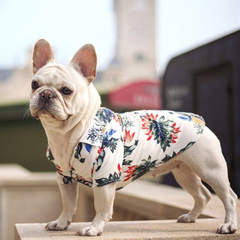 Ρούχα για σκύλους σε στυλ Χαβάης Ρούχα για κατοικίδια γαλλικά μπουλντόγκ Καλοκαιρινά ρούχα για κατοικίδια για μικρομεσαίους σκύλους Puppy Chihuahua Ropa Perro Pug