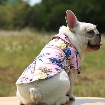 Καλοκαιρινό πουκάμισο σκυλιών σε στυλ Χαβάης Ρούχα για μικρούς μεσαίους σκύλους Ρούχα για κουτάβια Ρούχα γαλλικού μπουλντόγκ Pomeranian κατοικίδια