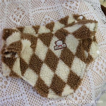 Haine pentru animale de companie, toamnă iarnă, mediu, mic, câine, pisică, haină, modă, în carouri