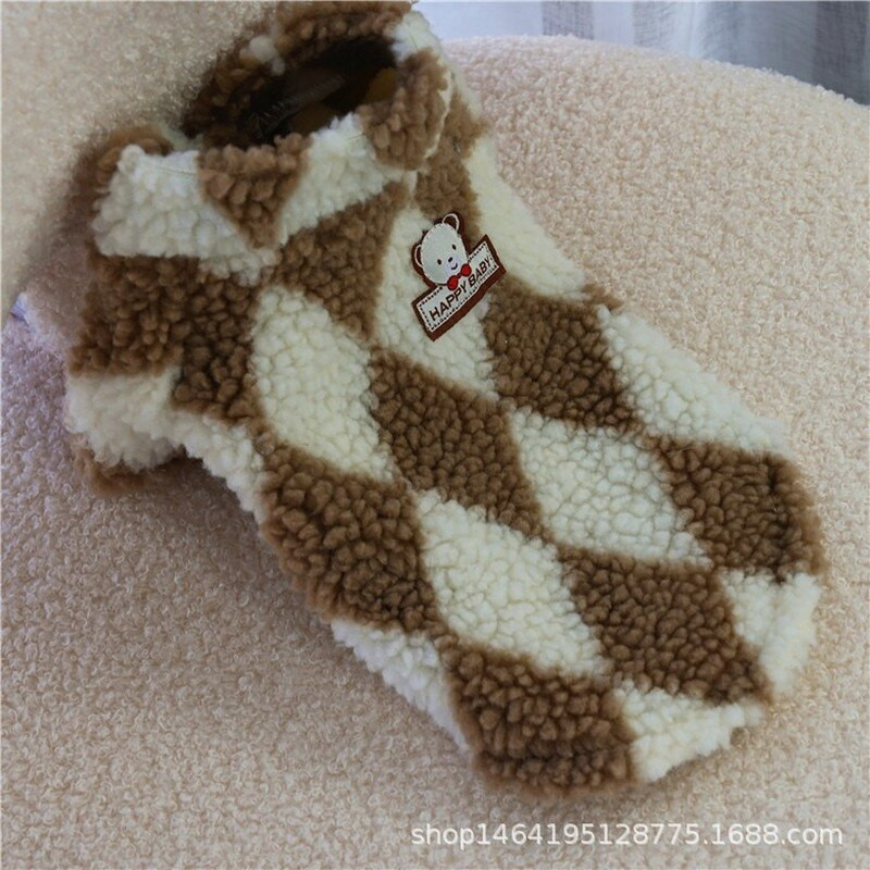 Haine pentru animale de companie, toamnă iarnă, mediu, mic, câine, pisică, haină, modă, în carouri