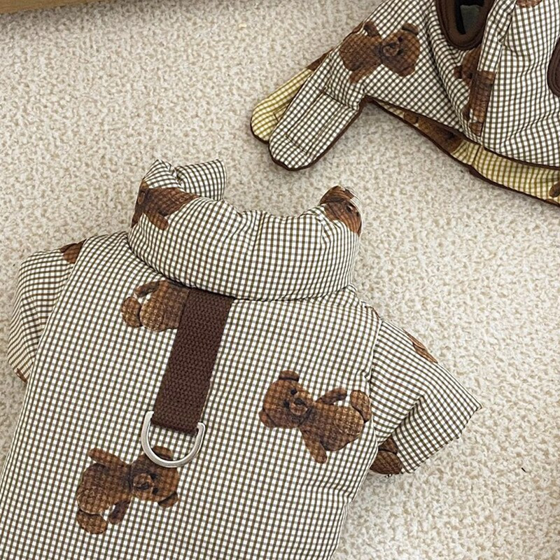 Lemmiklooma puuvillased riided sügistalv keskmine väike koer soe mantel mood jakk Chihuahua kassipoeg kutsikas magus rakmed buldogi puudel