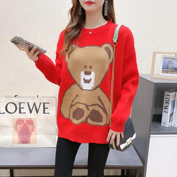 Dámsky sveter pre tehotné ženy - s oválnym výstrihom