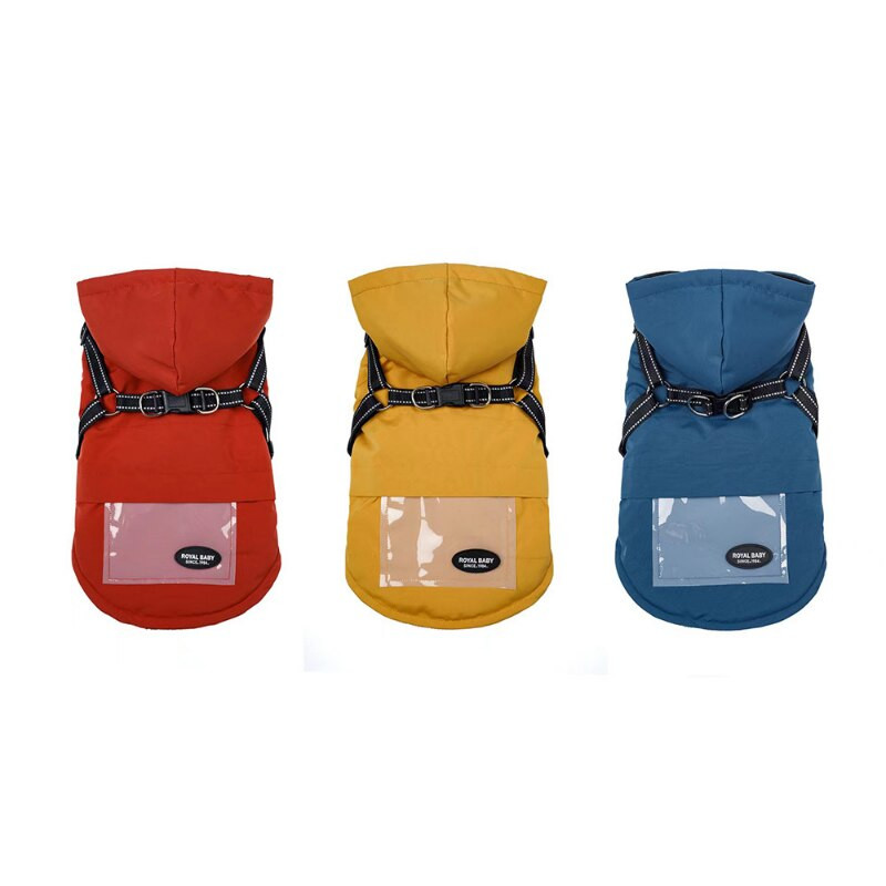 Toamnă iarnă pentru câini, haină caldă impermeabilă, jachetă din bumbac cu glugă, câini de talie mică, pisică, haine reflectorizante pentru animale de companie, haină de iarnă ropa para perros