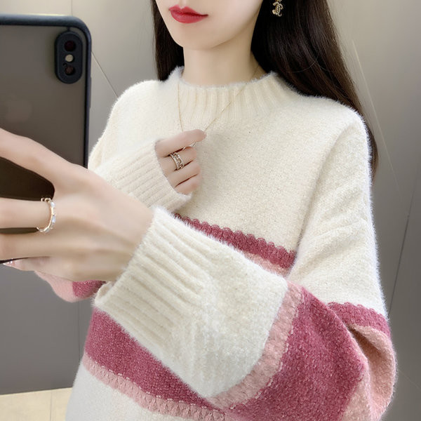 Μακρυμάνικο πουλόβερ εγκυμοσύνης με χαλαρό σχέδιο