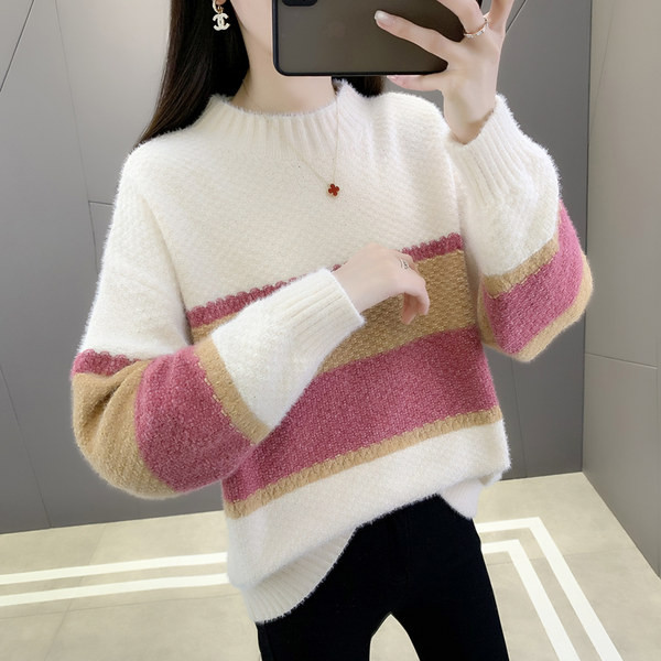 Μακρυμάνικο πουλόβερ εγκυμοσύνης με χαλαρό σχέδιο