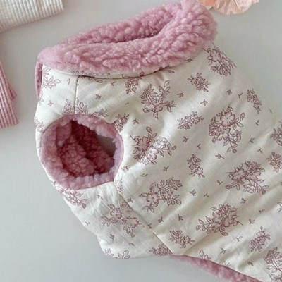 Haină caldă pentru animale de companie Toamnă iarnă Haine pentru câini de talie mică, la modă, cămașă cu dungi, vestă roșie din bumbac, pisicuțe, jachetă dulce Chihuahua