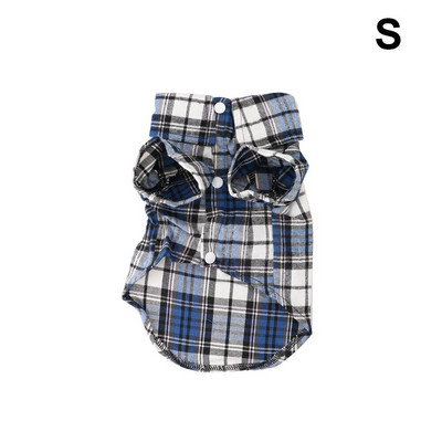 Minkštos medvilnės marškinėliai trumpomis rankovėmis Naminio gyvūno šuns katės drabužiai šuniuko šuniuko kačiuko drabužiai languoti šunų marškinėliai